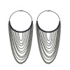 Long universal metal earrings with tassels, chain, European style, wholesale