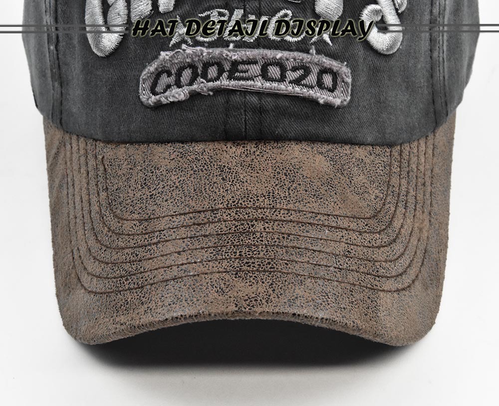 3D Cowboy Baseball Letter Embroidered Duck Tongue Sunshade Hat_voghion.com