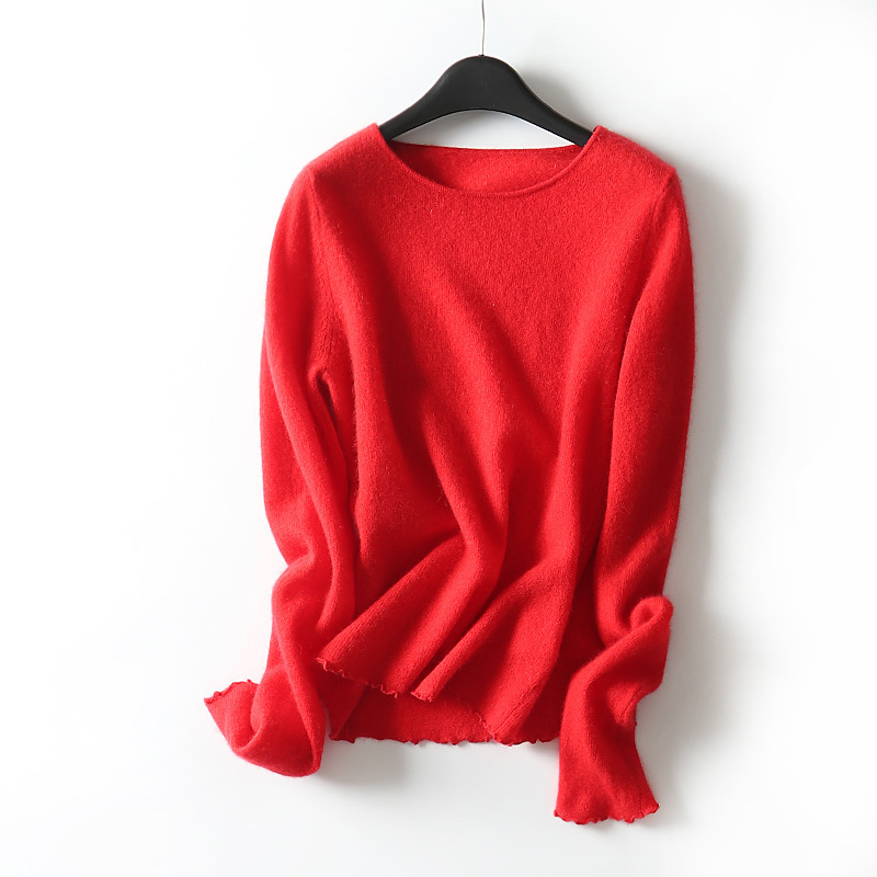 精紡純羊絨~堅持好貨~春基礎款針織衫打底羊絨毛衣女H21AS190679