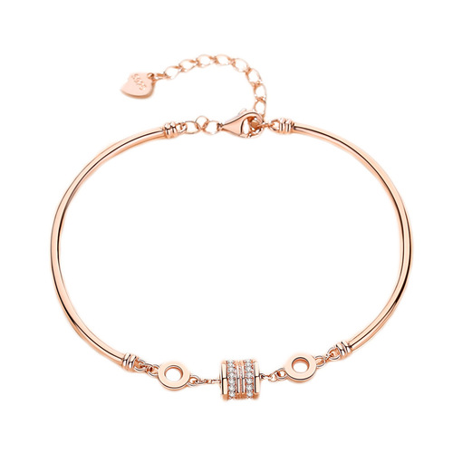 Jin Hongyu's new small waist bracelet sterling silver niche design bestie style rose gold bracelet light luxury gift jewelry