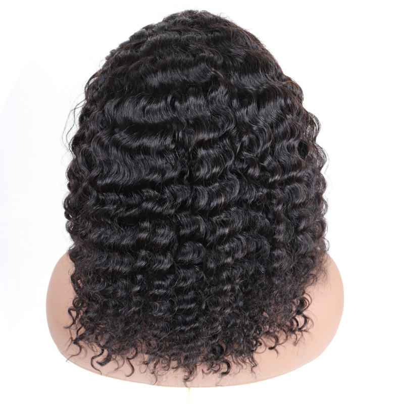 Front lace cap brazilian human hair bob frontal wigs Transparent lace 13*6