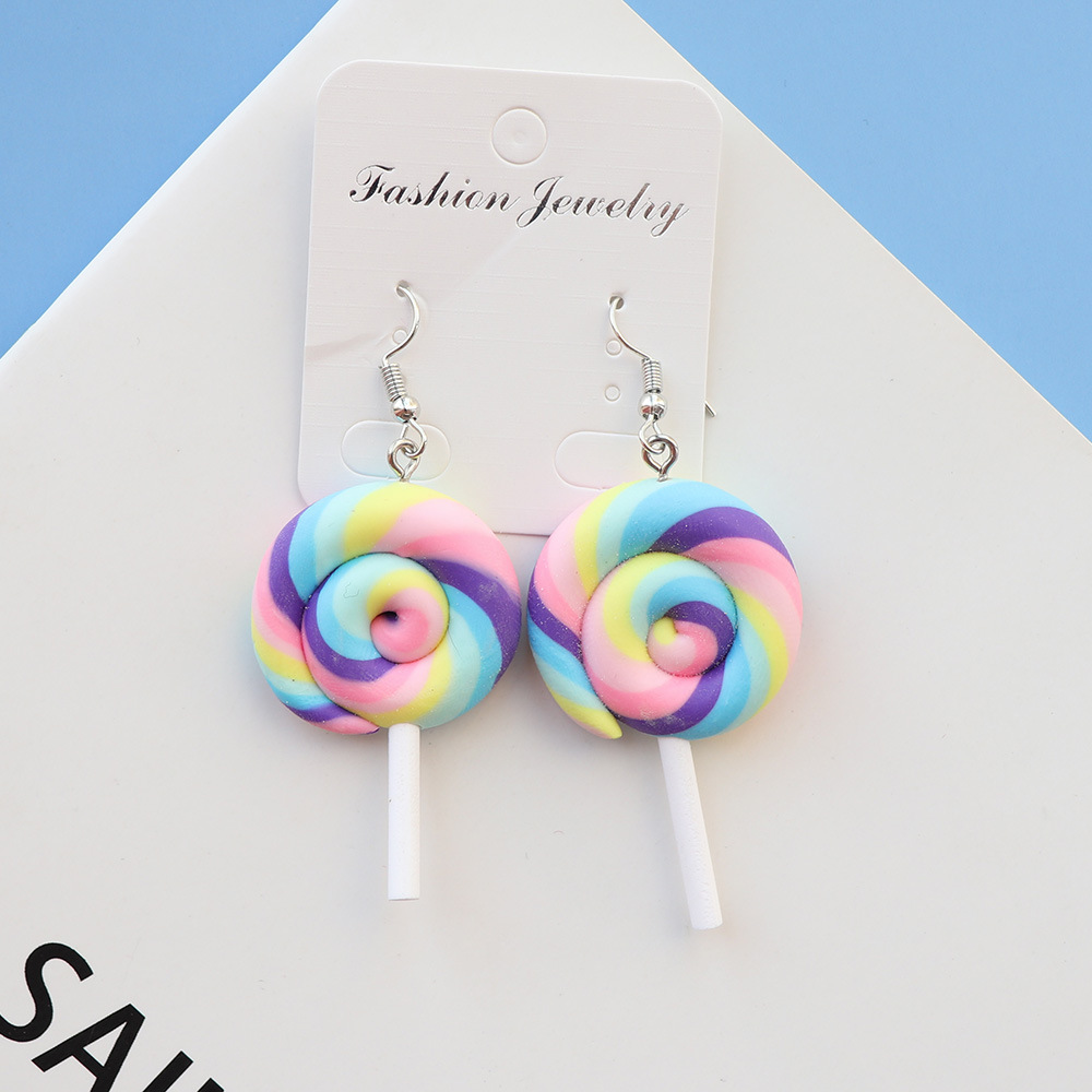 1 Paire Décontractée Sucré Des Bonbons Argile Molle Boucles D'oreilles display picture 1