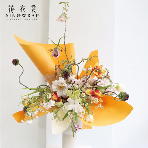 New flower clothes product Fenghua series solid color roll waterproof paper with good toughness Korean flower packaging bouquet material