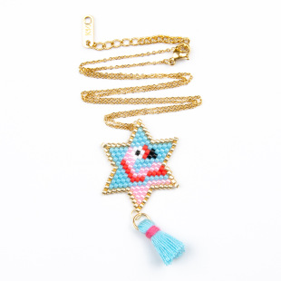 Hot Selling Fashion Hand-woven Colorful Love Necklace Wholesale display picture 21