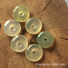 天然岫玉批发玉石平安扣 天然岫玉平安扣diy配饰吊坠玉石饰品