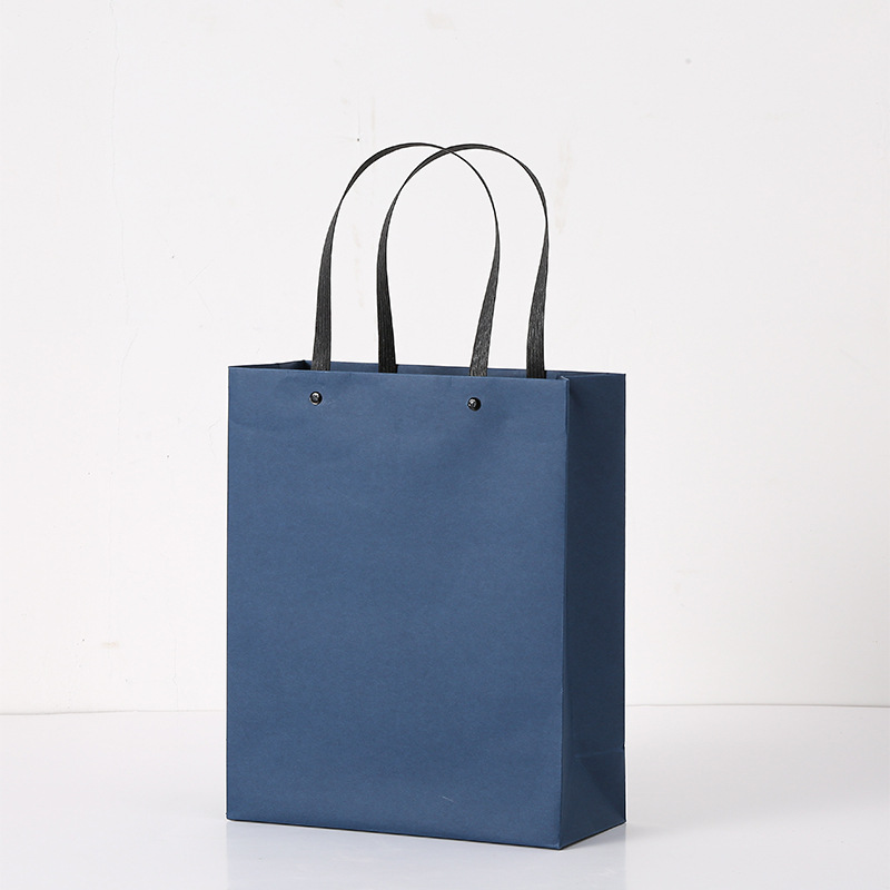 现货礼袋小号 高档加厚蓝色纸袋 手提袋礼品袋礼物包装袋定做跨境|ms