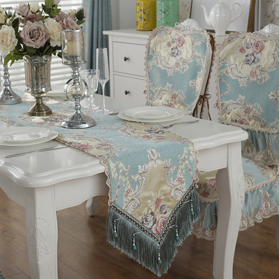 欧式餐桌布茶几巾电视柜鞋柜盖巾桌旗防滑椅坐垫椅背巾套可定制做