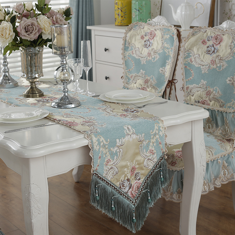 欧式餐桌布茶几巾电视柜鞋柜盖巾桌旗防滑椅坐垫椅背巾套可定制做