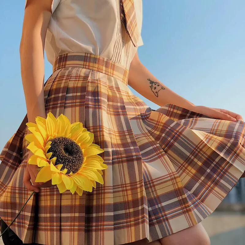 [Mountain Blow] Юбка Женская Униформа JK Юбка Православная бамбуковая плиссированная юбка в клетку Китайский брендовый зал в наличии поколение волос