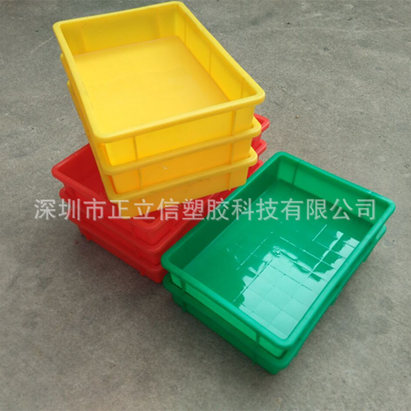 黄色绿色塑料方盘塑胶浅盘 HDPE长方形塑料盒 蚯蚓养殖箱冷冻盘