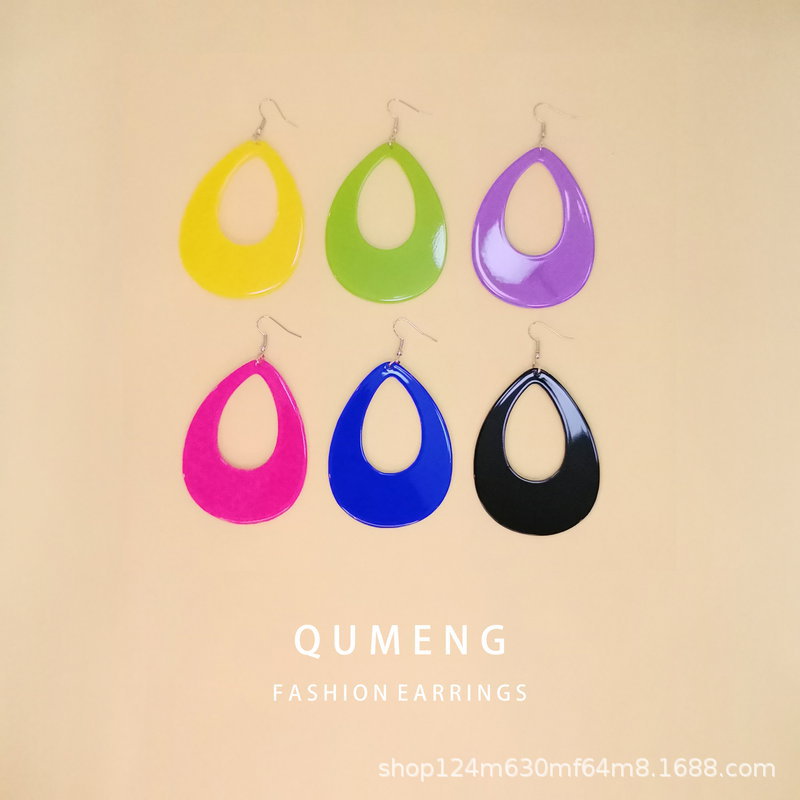acrylic long earrings drop-shaped