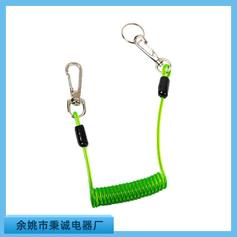 钢丝带登山扣防失手绳防坠落弹力工具绳精密车缝工具挂绳防失手绳