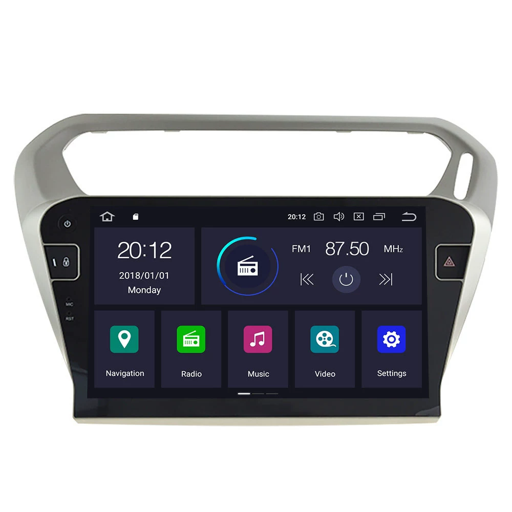 Подходит для Peugeot 301 Citroen Alishe 2014-2017 10,1-дюймовый Android большой экран навигации