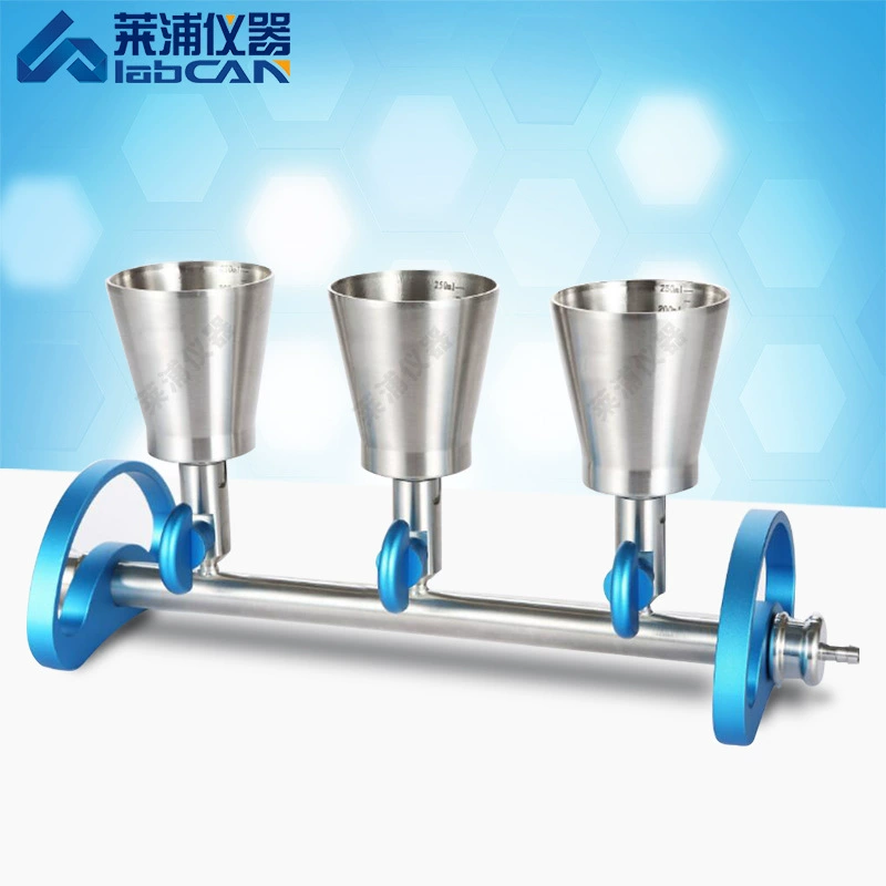 Микробный фильтр мембранный кронштейн фильтра микробный предел тест обнаружения очищенной воды Тройной мембранный фильтр с шестью соединениями