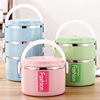 Stainless steel heat preservation Lunch box multi-storey heighten Crisper Bento Box student Lunch box seal up capacity