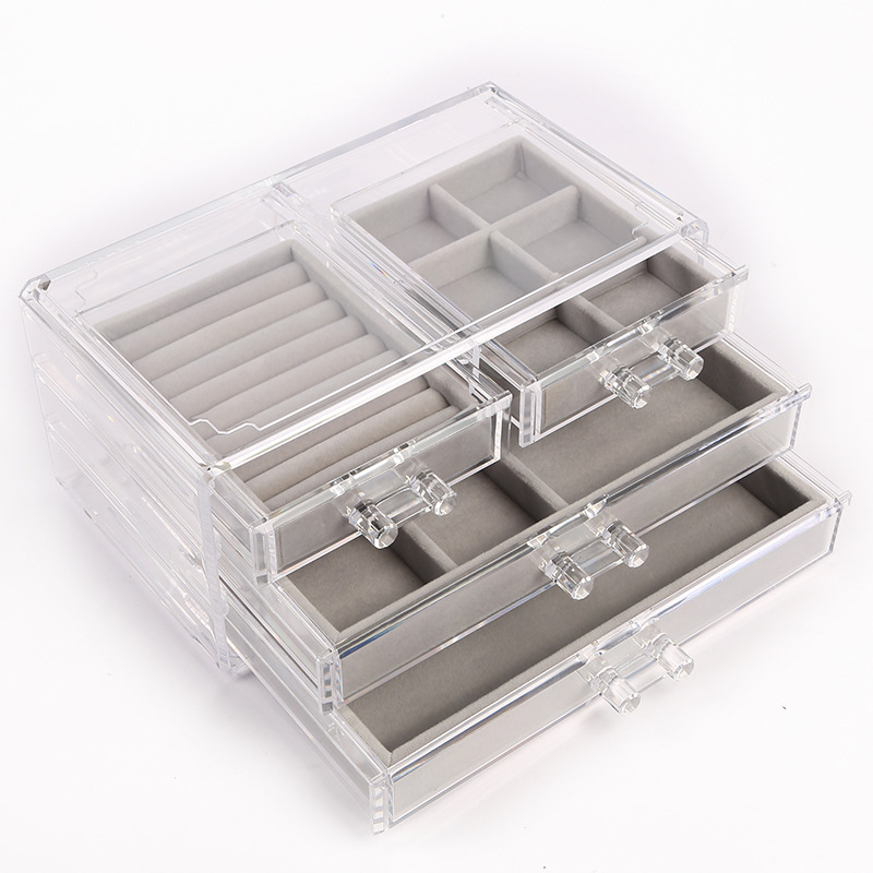 Three-layer Flannel Bottom Transparent Storage Box display picture 5