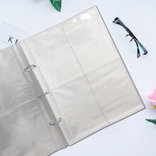 加厚6寸膜插页贴纸收纳内页插袋影集内芯三孔相册活页现货可定制