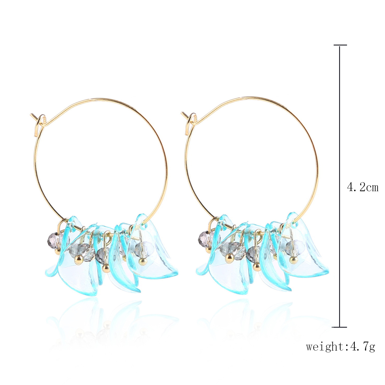 Fashion Earrings New Earrings Temperament Petal Flower Fringed Earrings display picture 35