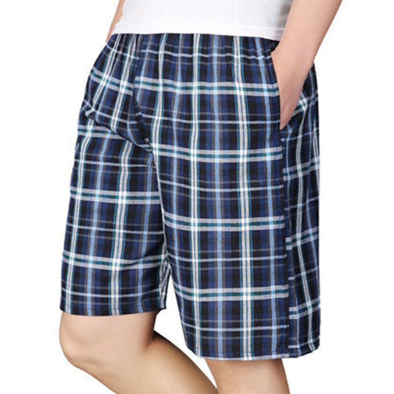 Beach Pants Men's Shorts Men's Plaid Bea...