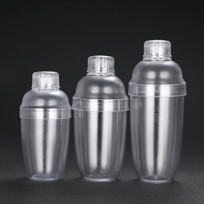 Transparent plastic shaker scaled for a tea shop, set, PC-plastic