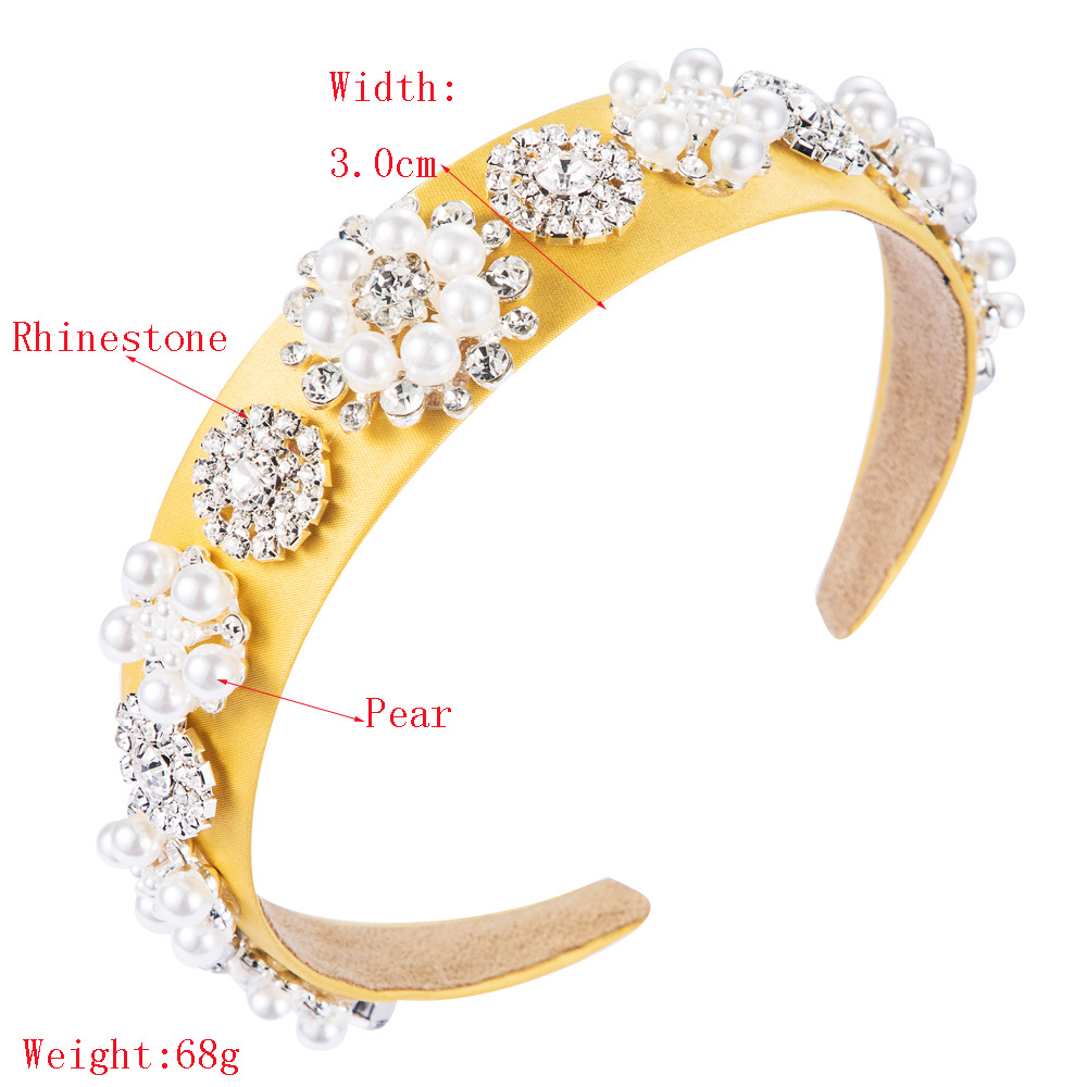 Hair Accessories Baroque Noble Glass Diamond Cloth Spring And Summer Headband Ultra Flash Headband display picture 1