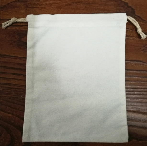 工厂厂家定制优质棉布抽绳束口礼品包装袋 电子产品广告袋定做