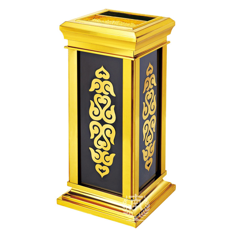 南方正品皇家镶嵌钛金花座地烟灰桶店大堂垃圾单桶果皮桶|ms