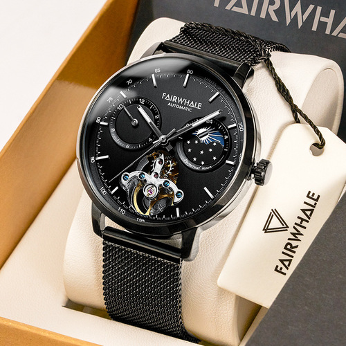 Mark Huafei Men's Watches Swiss Brand Watches Skeleton Mechanical Watches Wholesale Luxury Metal Watches