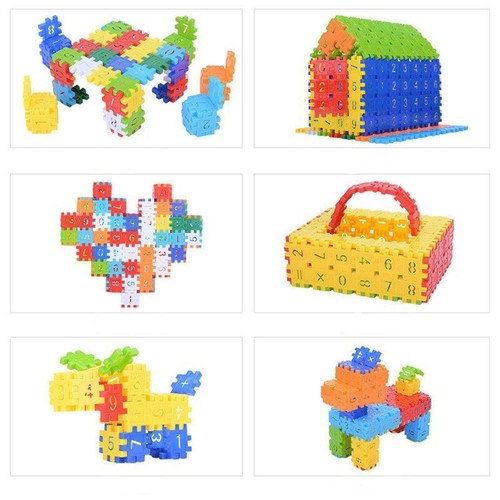 Factory direct sales plastic digital building blocks assembled children's toys educational puzzle multifunctional baby boys and girls in bulk