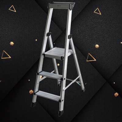 欧标出口高步数铝合金人字梯带工具盘专业工具梯厂家|ms