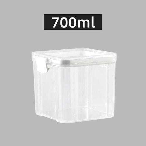 Kitchen sealed jars square transparent snacks dried fruits fresh-keeping jars grain food storage jars factory direct sales