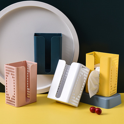 卫生间纸巾盒免打孔厕所客厅挂壁式家用收纳盒洗脸巾倒挂抽纸盒