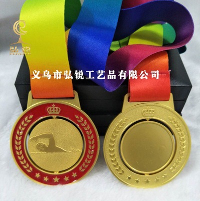热销新款锌合金奖牌创意可旋转高质量运动比赛奖品奖励可定制logo详情图7