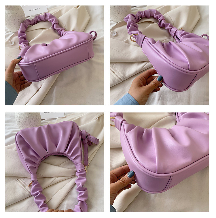 Folds Fashion Texture One-shoulder Messenger Underarm Bag Wholesale Nihaojewelry display picture 17