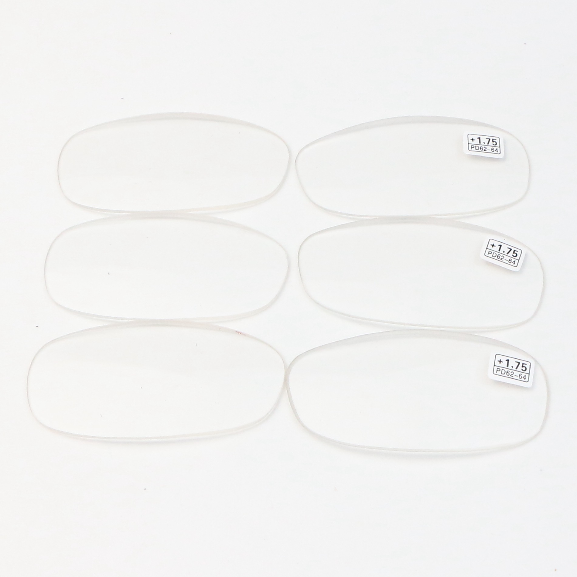 54*28MM成品樹脂老花眼鏡片+75+100+125+1.50+175+225+350+400度