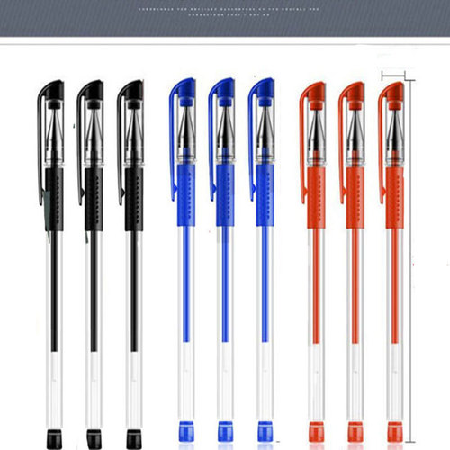 Advertising pen, EU standard neutral pen 0.5mm bullet tip, black, blue, red, water-based pen, office supplies, signing pen, bulk pack, one piece