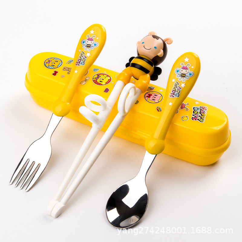 Beiqiao suministros maternos e infantiles niños palillos bebé aprendizaje palillos una sección bebé suministros bebé vajilla Traje dos secciones