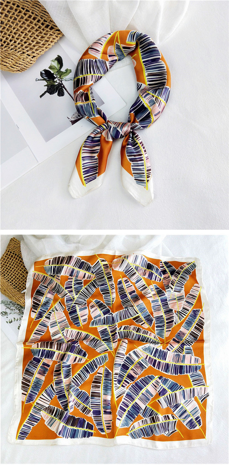50g Weight Silk Scarf Classification Casual Occasion Satin Material Printing Pattern Spring&Summer, Autumn Season Women's Gender Simple Style Style Women's Simple Style Printing Satin Silk Scarf 17