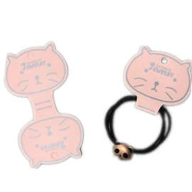 儿童可爱发绳吊牌 韩版时尚饰品包装头绳纸卡批发一套100张现货