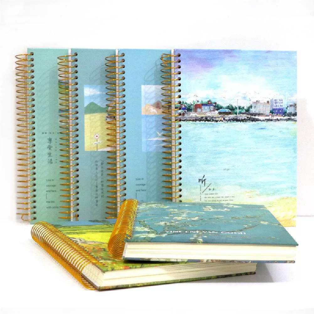 "Van Gogh Coil B5 Notebook side overtaking thick A4 retro big book simple literary creative live page"