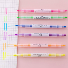 Ins Internet celebrity double-head highlighter live broadcast delivery student single-head highlighter 6 colors 12 colors wholesale