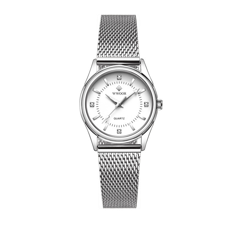 WWOOR celebración amor nuevo reloj de cuarzo casual de las mujeres calendario impermeable rhinestone reloj cabeza casual Bowl reloj 8852