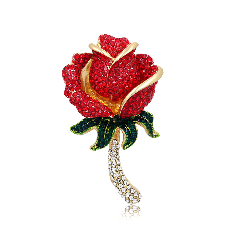 Artificial Pearls, Rhinestones Inlay Material Romantic Pin Flower Alloy Inlay Artificial Pearls Rhinestones Women'S Brooches