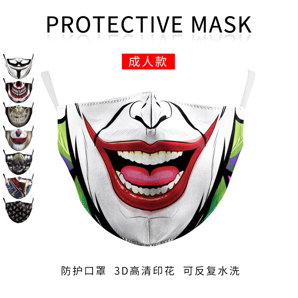 goods in stock wholesale Digital Printing Protective masks install Filter element dustproof PM2.5 children adult face shield