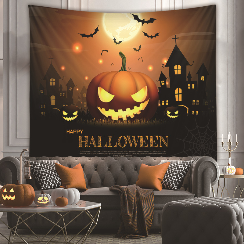 Halloween Room Wall Decoration Background Cloth Fabric Painting Tapestry Wholesale Nihaojewelry display picture 27