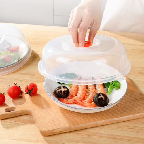 Japan imported INOMATA plastic microwave heating lid plate lid bowl lid kitchen sealing lid fresh-keeping lid
