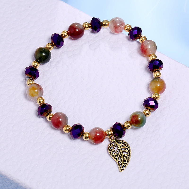 Simple Fashion Colored Beaded Crystal Bracelet display picture 2