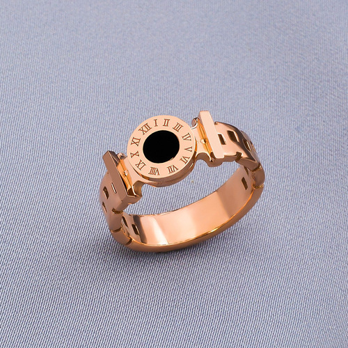 ins niche design Roman numeral ring female titanium steel Internet celebrity personalized index finger ring student simple ring