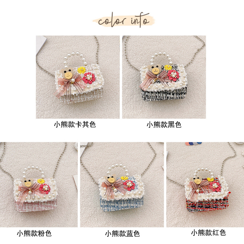 Cross-border New Arrival Children's Bags 2020 Winter New Classic Style Pearl Hand Bag Western Style Girl Chain Messenger Bag display picture 27