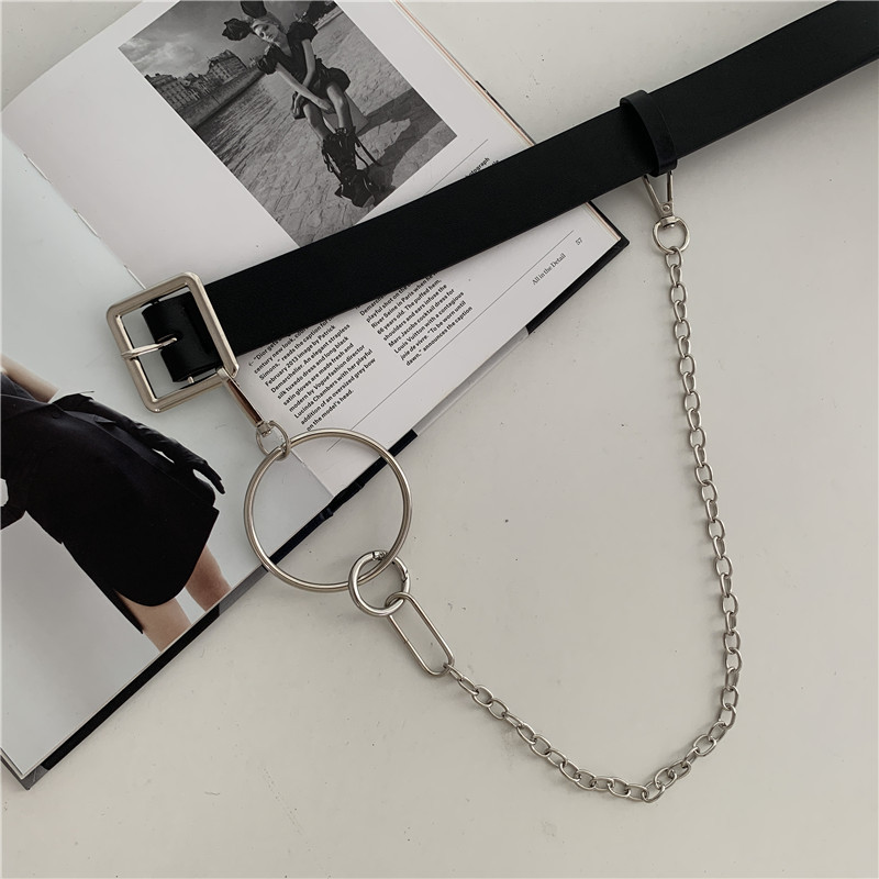 Punk Style New Square Hanging Chain Buckle Belt display picture 6